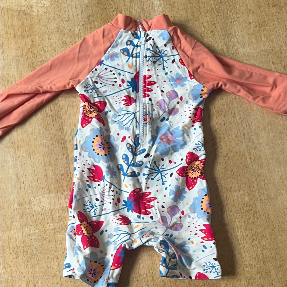 Floral Long Sleeve Swimsuit